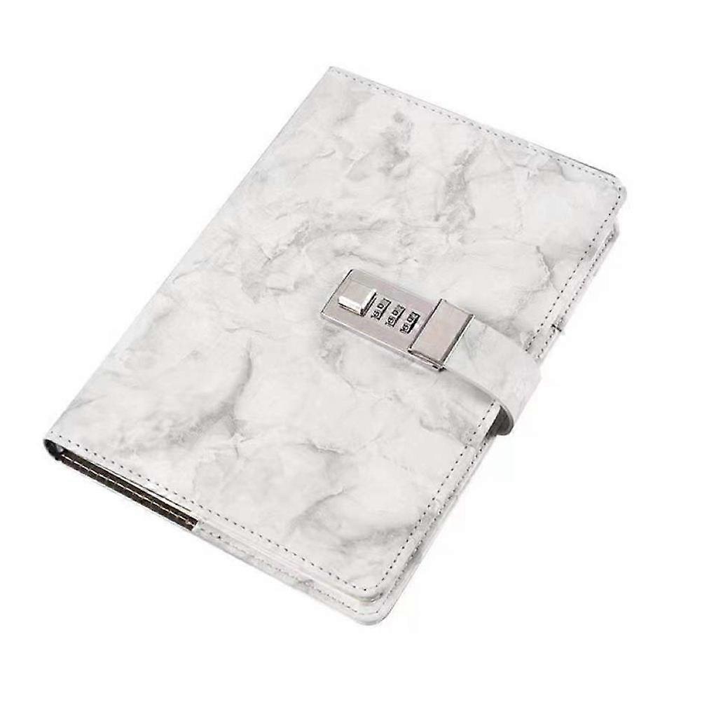 Diary with Lock Marbled Scrapbook Notebook for Schedule Planning