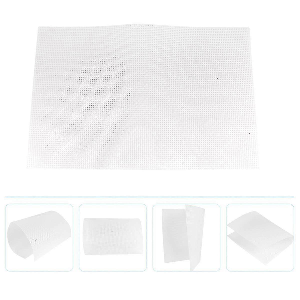 3 Pcs White Sheets Plastic Mesh Sheets Crafts Clear Canvas Sheets Plastic Needlepoint Sheets