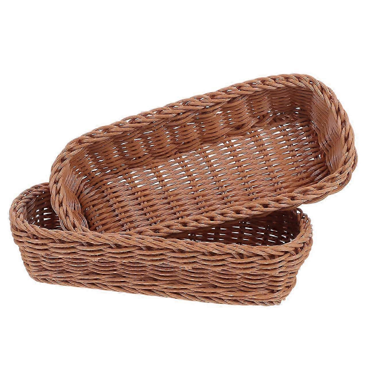 Woven Rattan Storage Basket Space Saving
