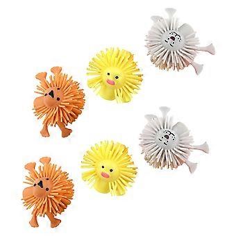 Animal Finger Puppets for Playing 6Pcs Lovely Tpr Kids Toys Set