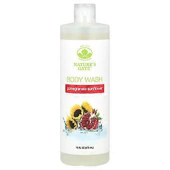 2 x Mild By Nature, (Nature's Gate), Pomegranate Sunflower Body Wash, 16 fl oz (473 ml)