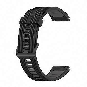 Compatible with Garmin Active3 20mm Watch Band, Vertical Pattern Two-Color Silicone