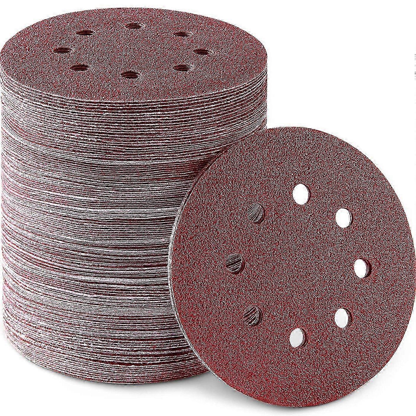 8-Hole 125mm Hook Loop Sanding Discs