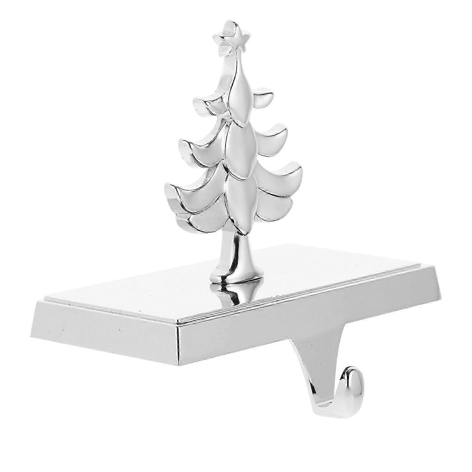 Compact Silver Stocking Hanger Iron