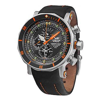 Vostok Europa lunokhod 2 Japanse Quartz analoge man horloge met YM86-620A506 Cowskin armband