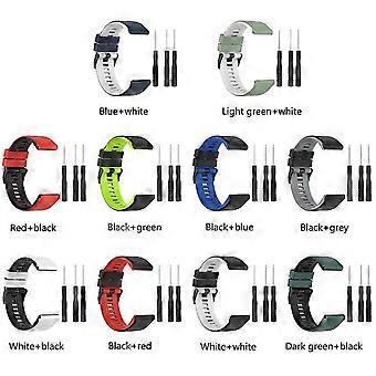 Pour Garmin Fenix 6x Pro 26mm Silicone Mélange Couleur Bracelet De Montre VQMN