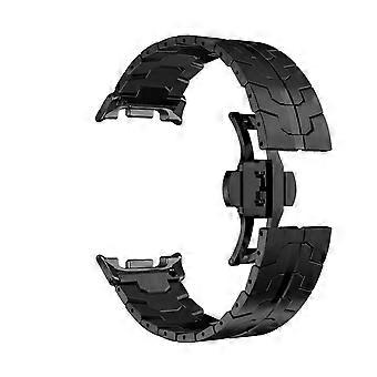 Band 47mm Black,  Stainless Steel Strap with Secure Clasp for Samsung Galaxy Watch 7 Ultra
