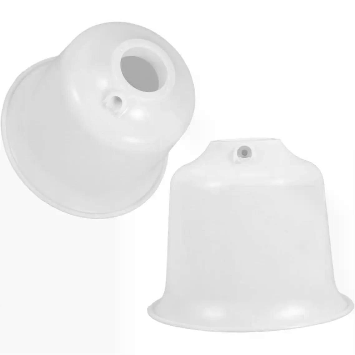 2pcs Plastic Ceiling Fan Canopy Replacement White Dust Cover