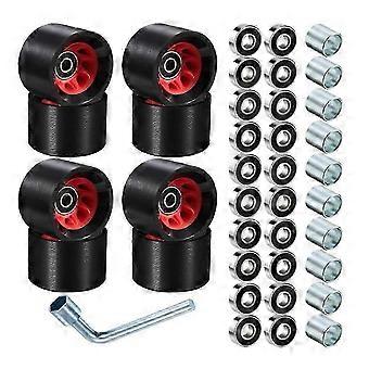 8pcs 82A PU Roller Skate Wheels, 58x39mm, Outdoor Replacement Wheels, Compatible with Quad Skates and Skateboards