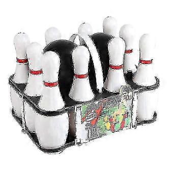 2025 1 Set Bowling Set & Erwachsene 2 Ball mit 10 Pins für Familie, Kinder und Erwachsene Hinterhof Kegeln Fz