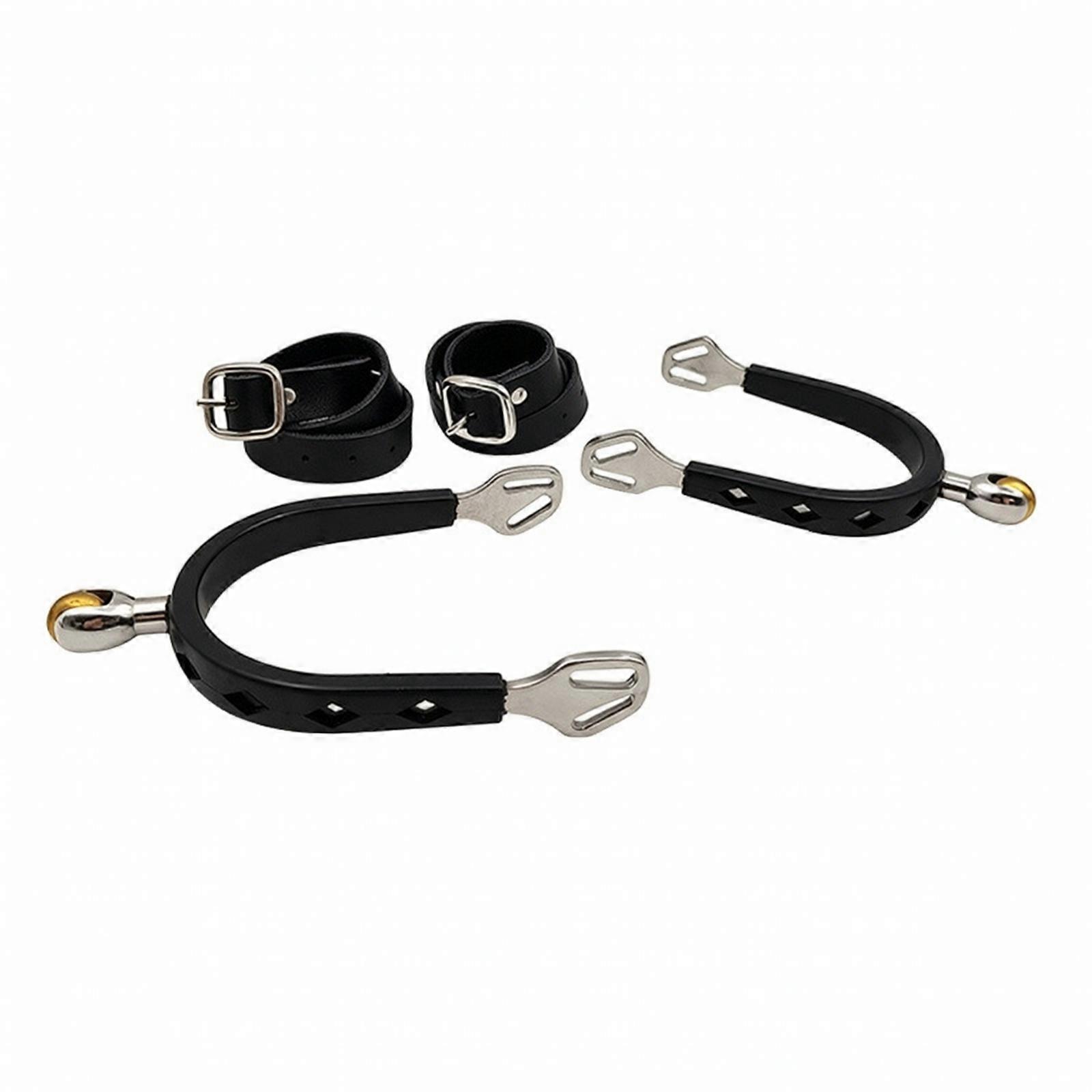Roller Spurs with Straps Sleek Tack for Riders