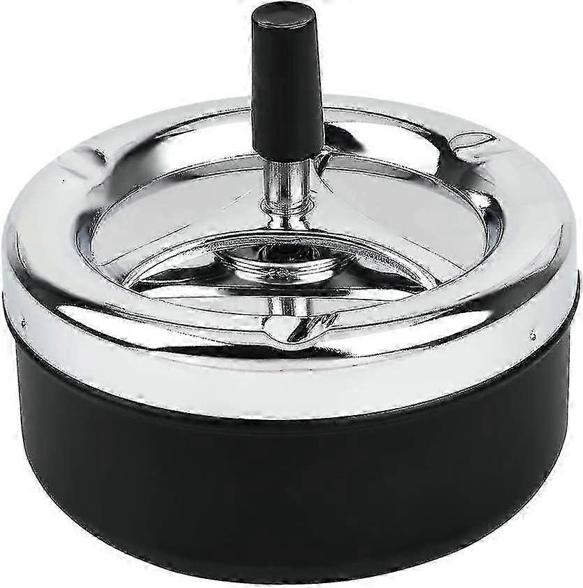 Push-Down Spinning Metal Ashtray