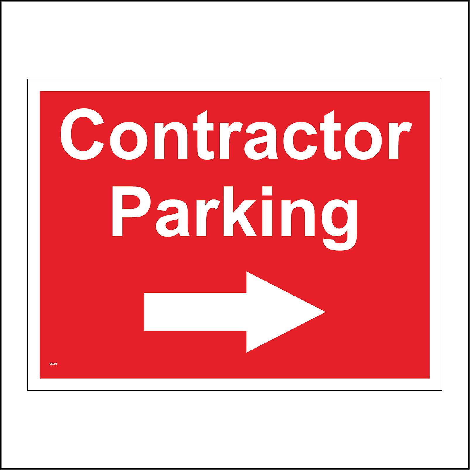 CS503 Contractor Parking Right Arrow Way Space Direction