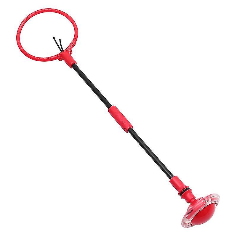 64X9cm Red Tetherballs Foldable Ankle Skip Ball Toy Flashing Jumping Swing Ball With Storage Bag