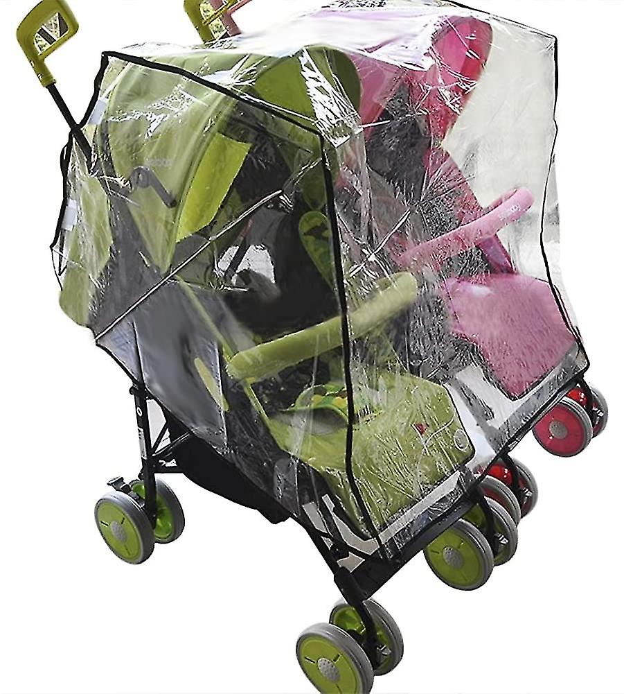 Rain Cover For Double Stroller. Foldable Universal Baby Stroller Rain Cover