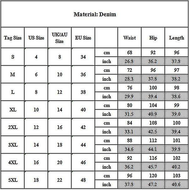 Women Skinny Distressed Frayed Denim Pants Slim Fit Stretch Jeans Trousers Plus Size Black M
