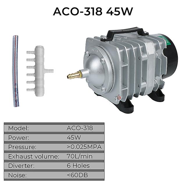 Electromagnetic Air Compressor Pump Air Aerator Pump For Pond 35w 45w Eu Plug Aquarium Air Pump Aco-308 Aco-318