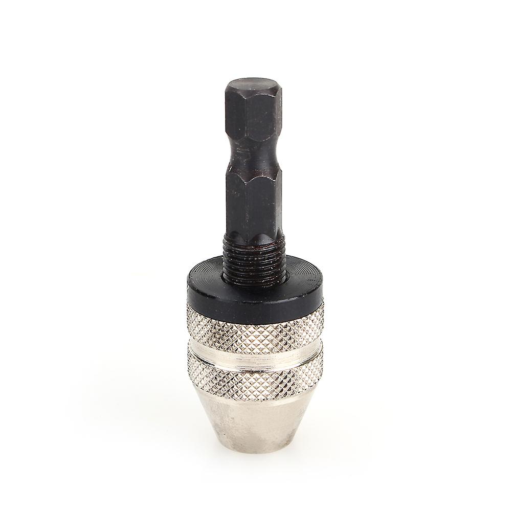 1/4" 0.3~3.6mm Quick Change Keyless Drill Bit Chuck Hex Shank Adapter Converter