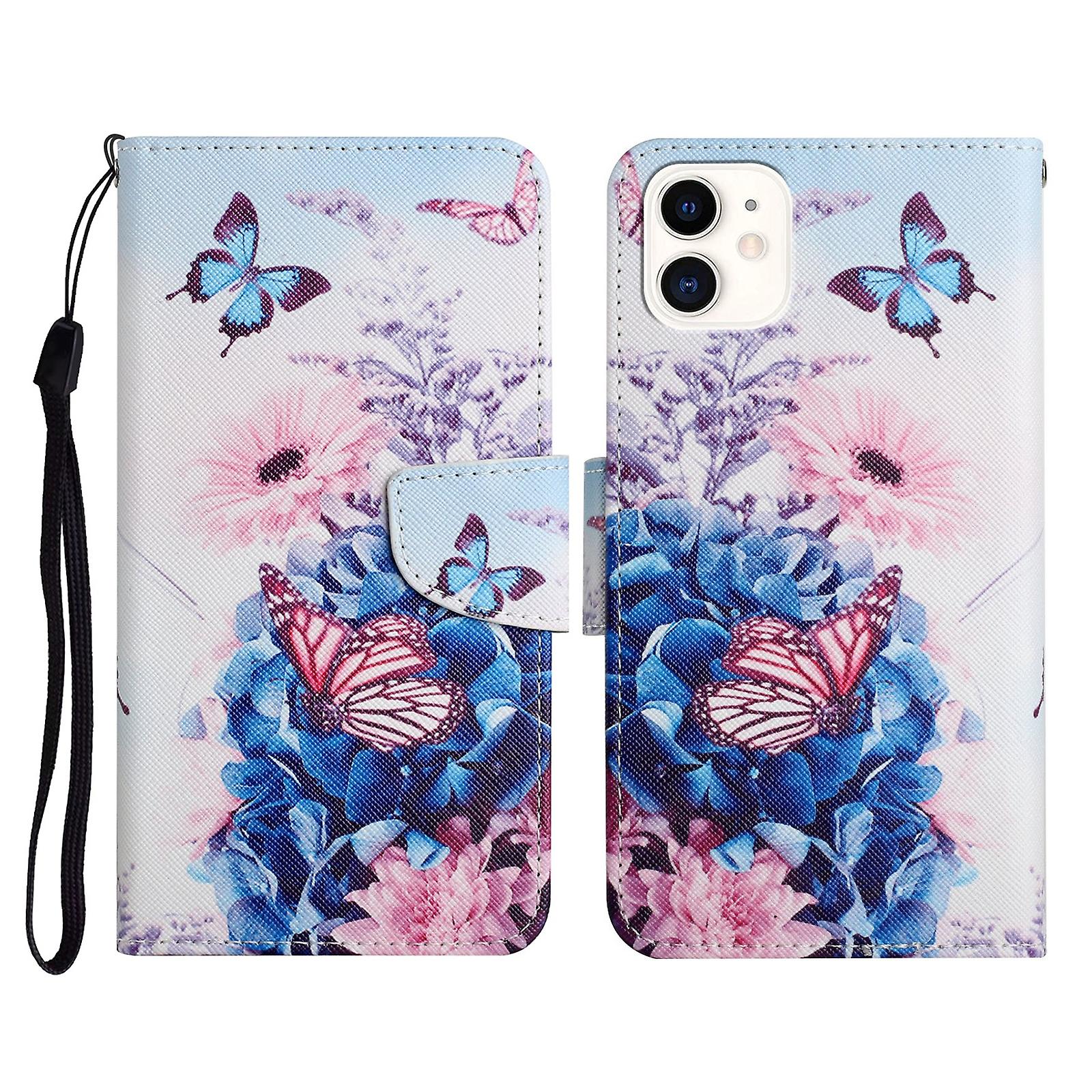 Painted Pattern Leather Case For iPhone 12 mini