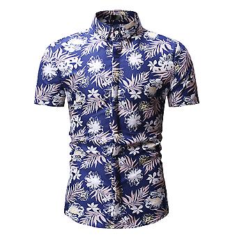YOUTHUP Mens Floral Shirts Short Sleeves Hidden Button...