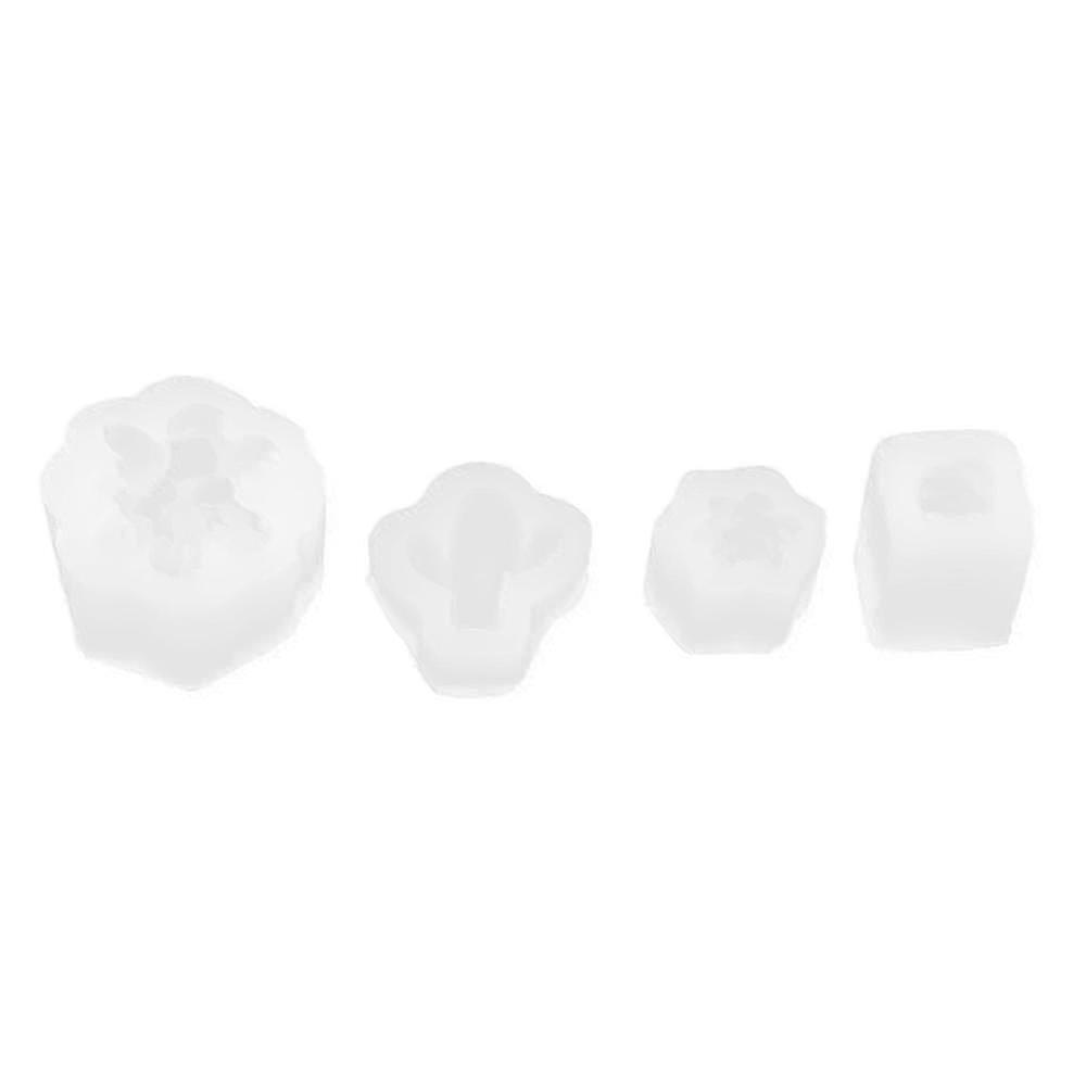 4 Pcs Candle Silicone Molds,succulent Cactus Plants Resin Casting Mold For Making Diy Candle Soap A