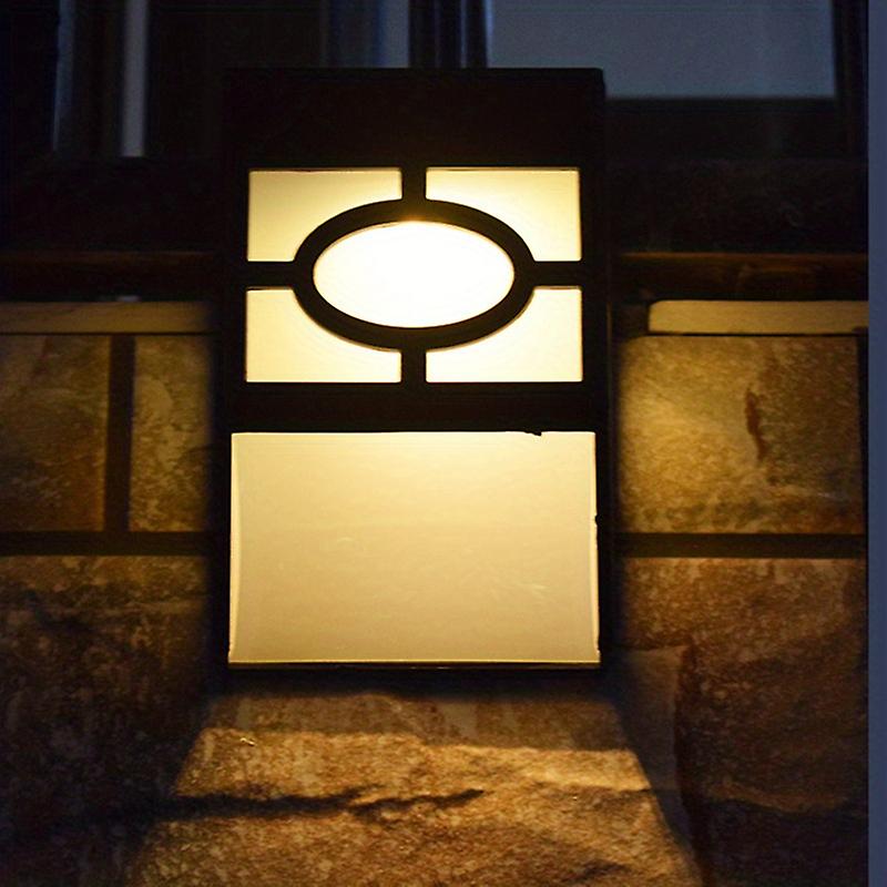 1pc Solar Wall Lights Waterproof Retro Garden Lights Landscaping Lights For Deck Patio Stairs Yard Path Garden Fence