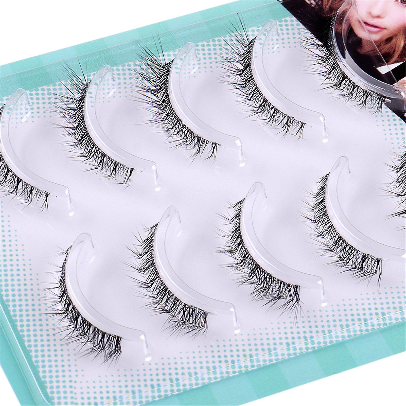 5 Pairs Daily Student Simulation False Eyelashes 3d Lash Thick Volume Long Wispy Lashes