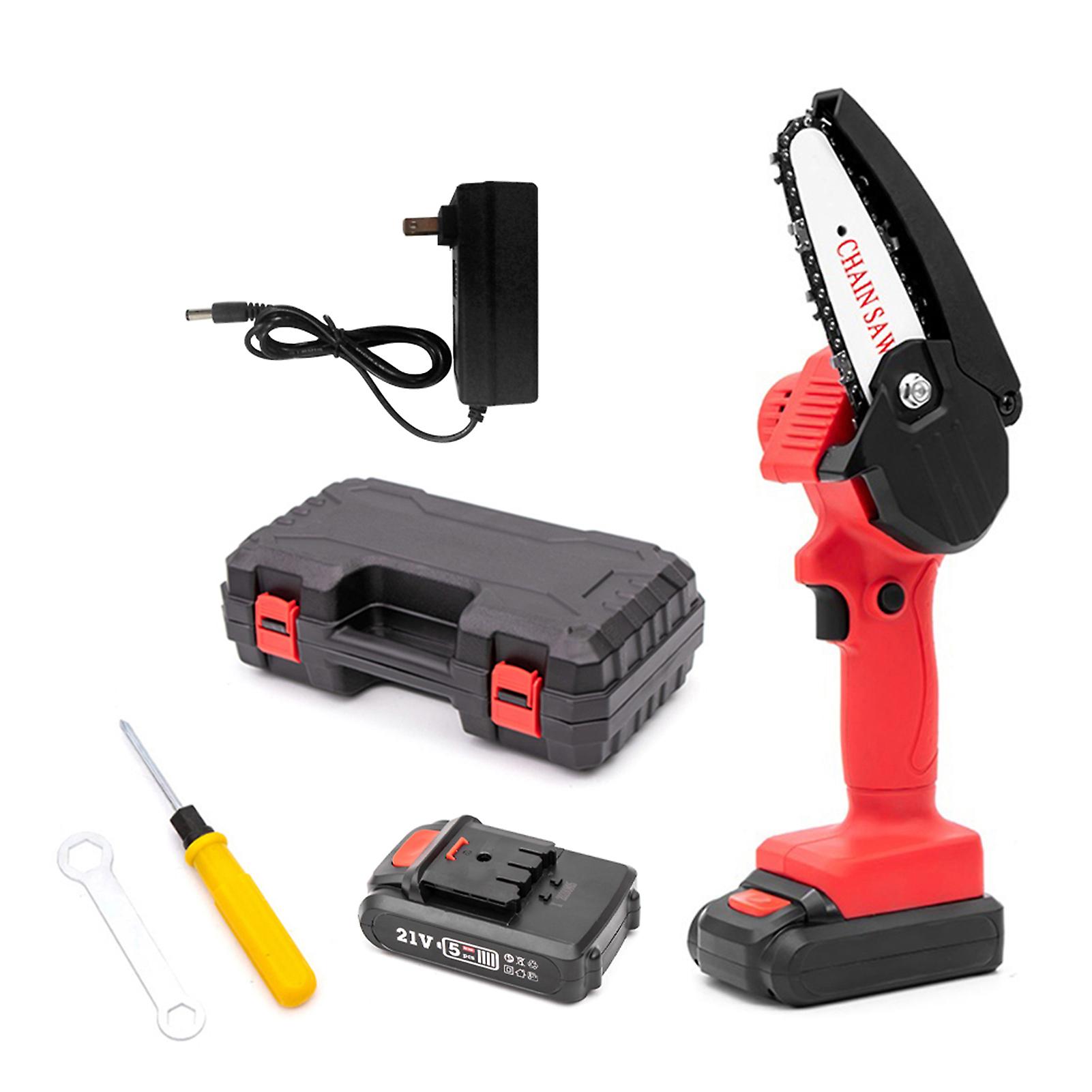 110v Rechargeable Handheld Portable Electric Pruning Saw Mini Chainsaw