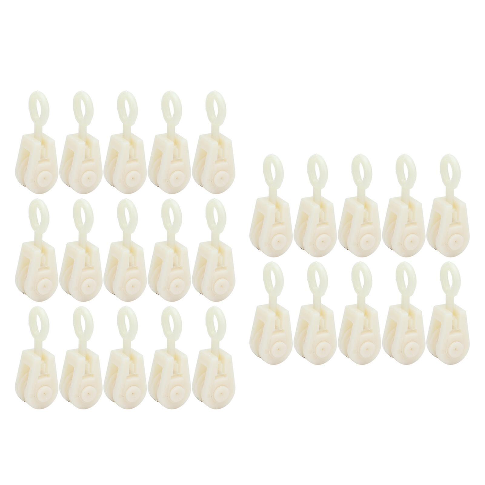 25pcs Livestock Fixed Pulley Plastic Greenhouse Pulley Accessories for Most Chicken Houses Farm