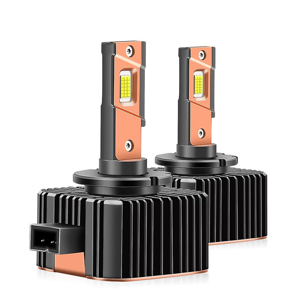 2pcs-d1s Led Headlights Hid D2s D3s D4s D5s D4r D1r D2r D3r Turbo Led 35000lm Two-sided Csp Chip 6000k Cold White 90w Plug&play