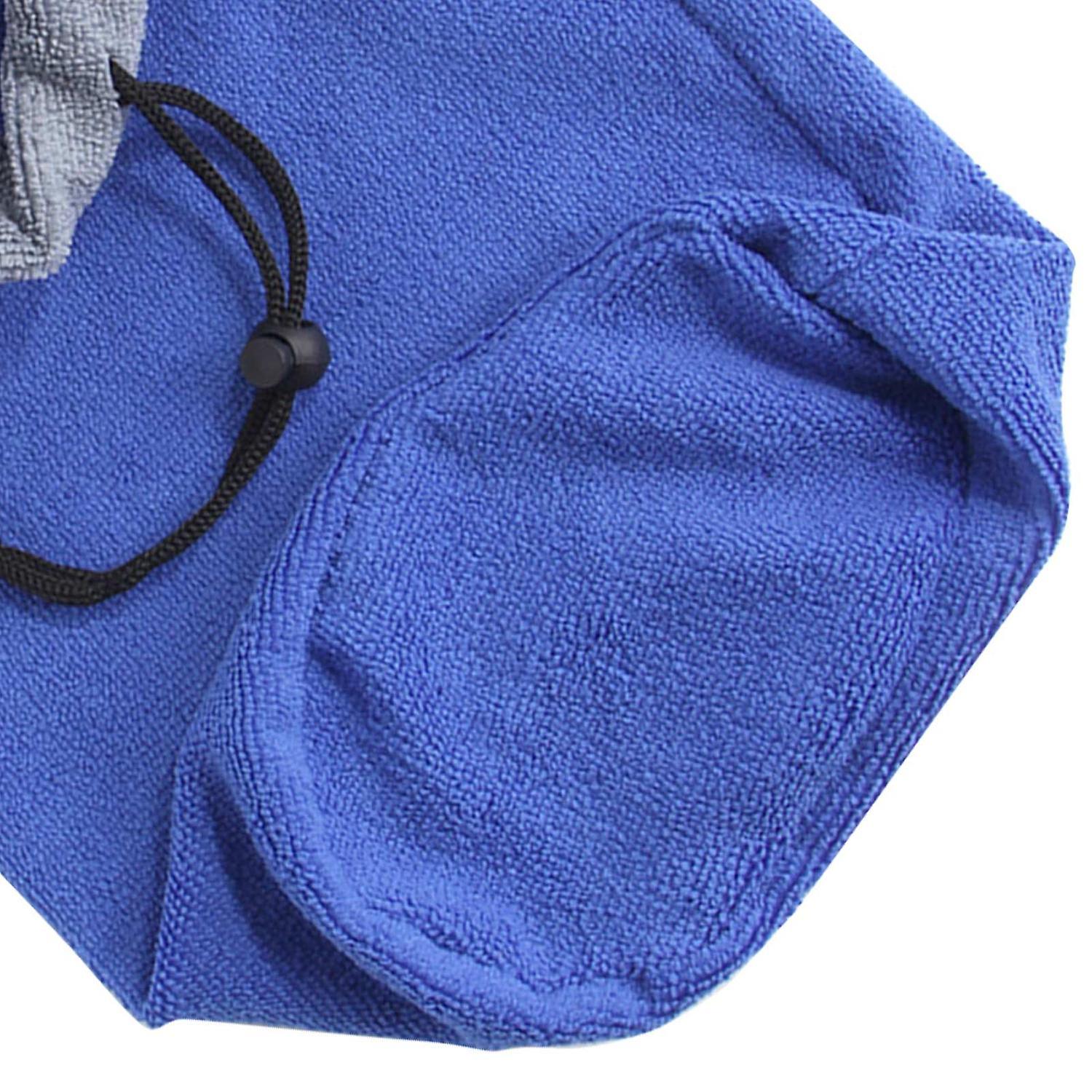 Blue Flannel Hamster Towel Bag - Quick Drying and Absorbent for Small Animals