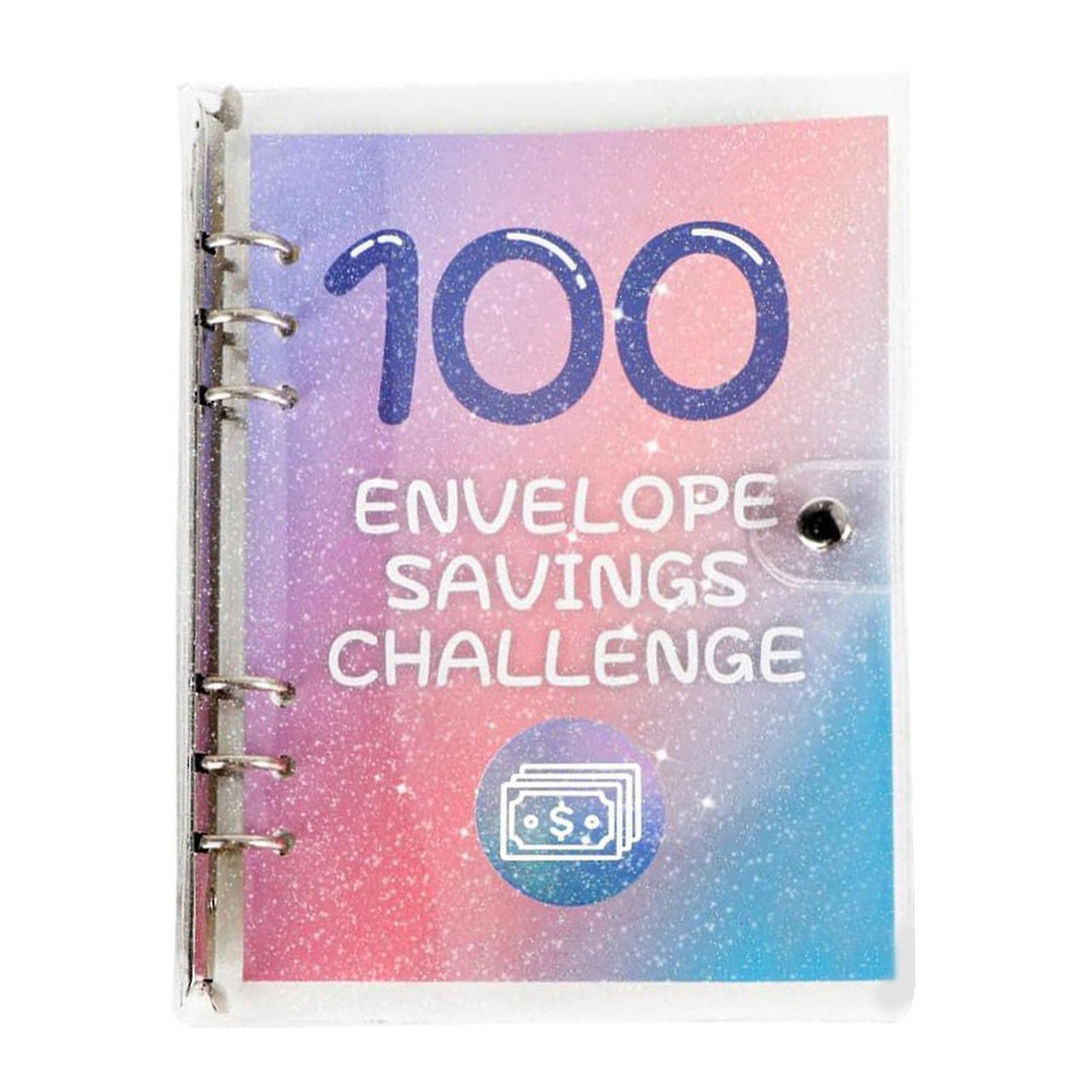 100 Envelope Challenges Books with Lasers Cover Funny Way Moneys Saving Challenges Box for Budgeting
