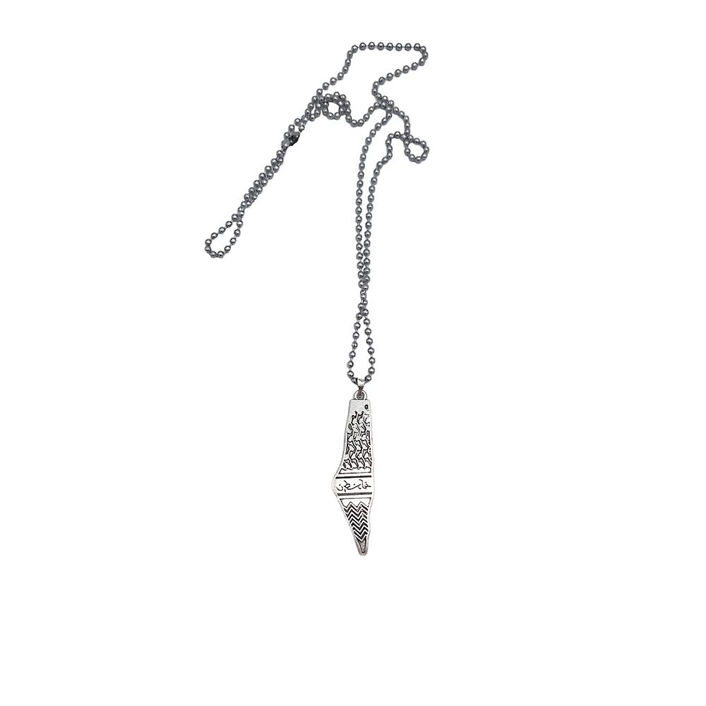 Palestine Map Necklace 