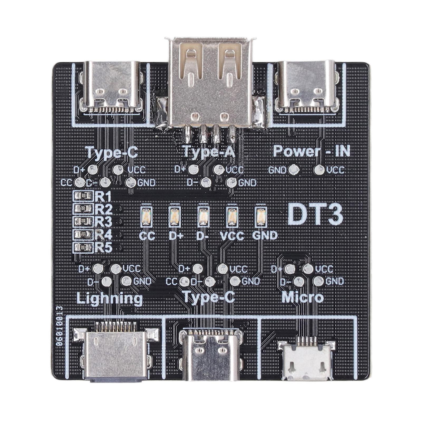 Data Cable Detection Card, Sensitive and Accurate USB Cable Tester with Multiple Protection for Type-C