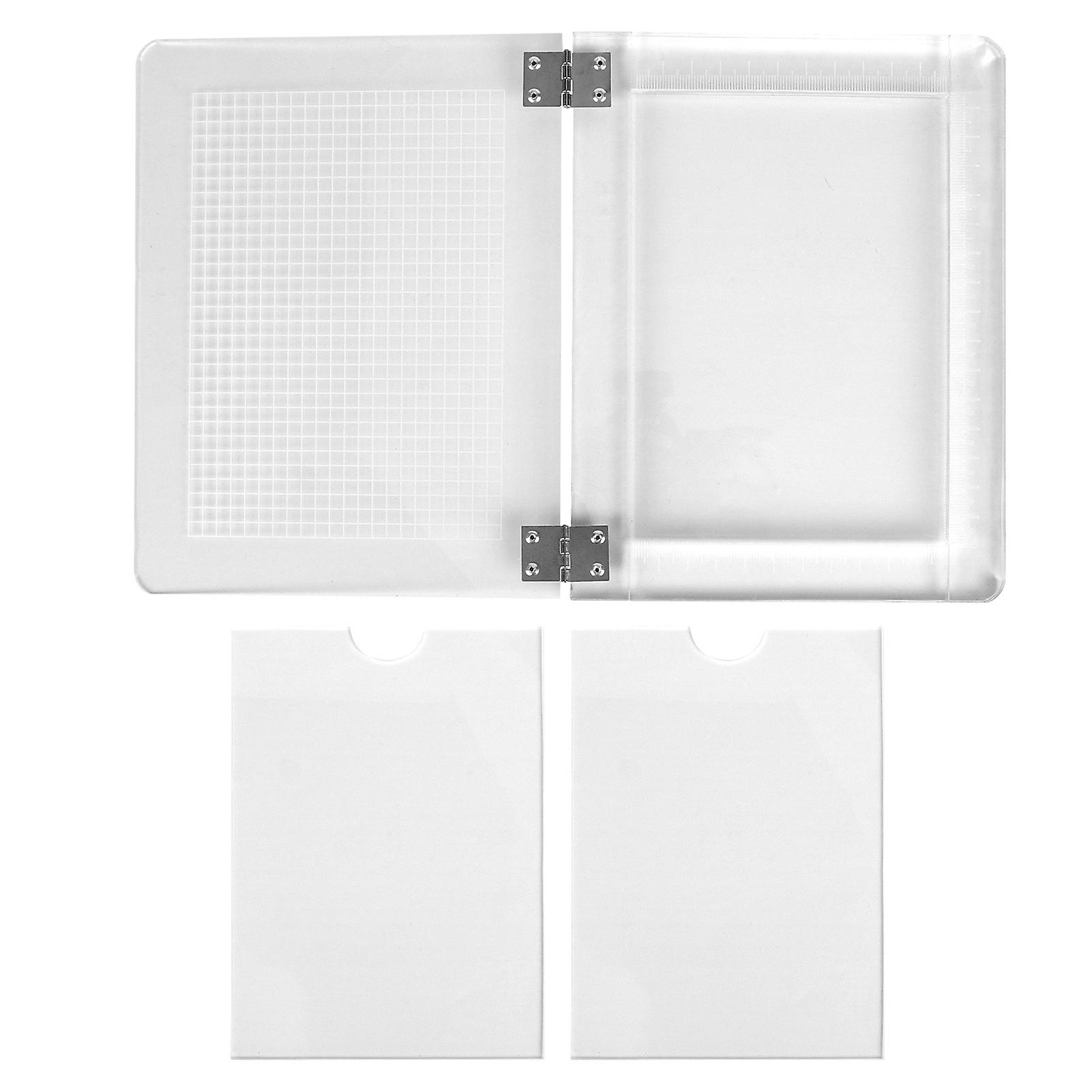 Transparent Stamp Platform Positioning Tool for DIY Hand Made Cards, Stamping Template for Precise Alignment and Crafting