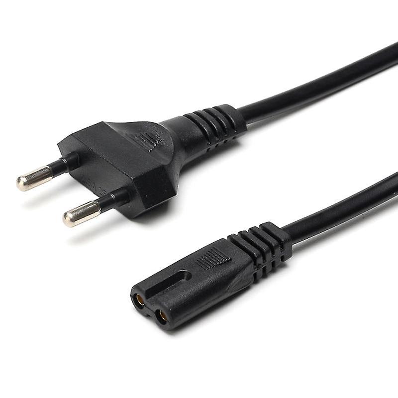 Black 2 Prong To C7 Extension Cable Bulb Power Supply Cord European Iec Figure 8 Ac Power Cable For Xbox Ps4 Laptop Led Light