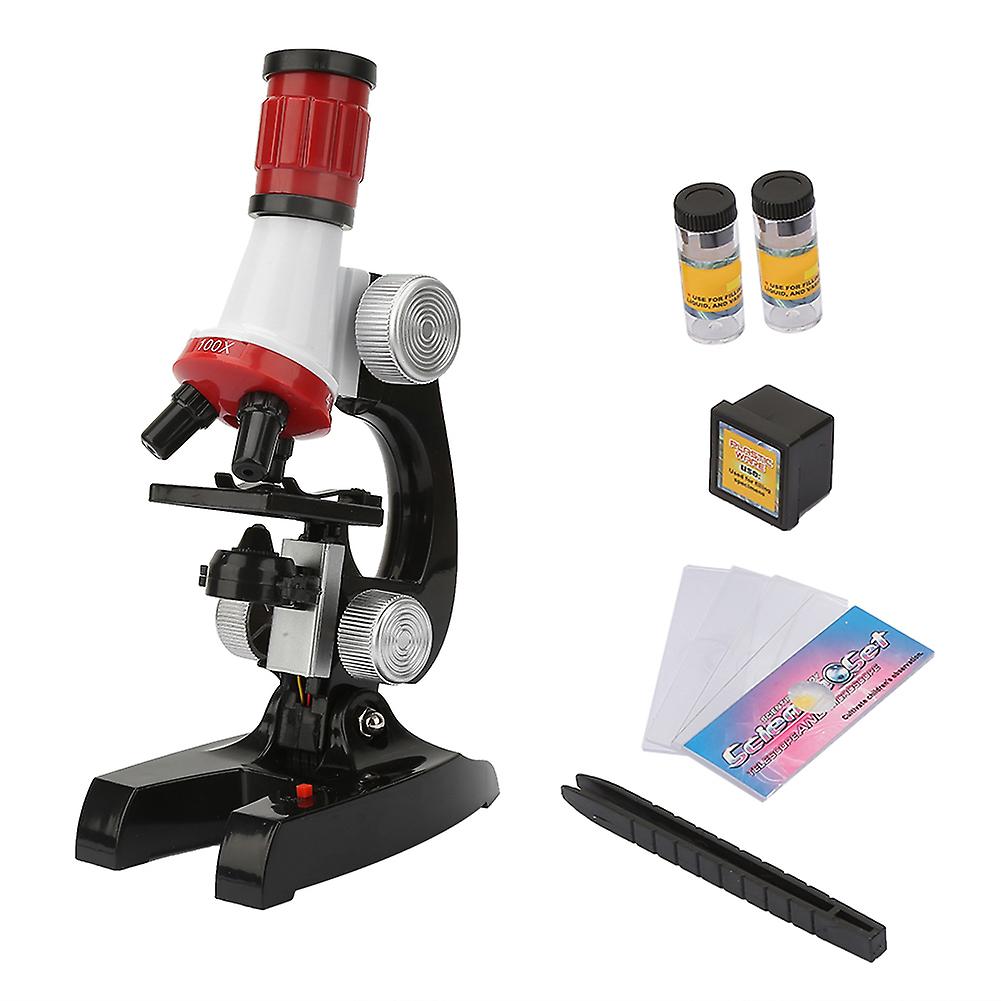 Kids Children Biological Microscope Kit Educational Science Beginner Microscope Toys
