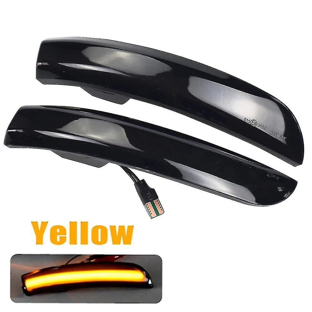 2pcs Dynamic Blinker Led Turn Signal Lights Smoked Flowing Rear View Mirror Lights Indicator For Ford Kuga Ecosport 2013-2018