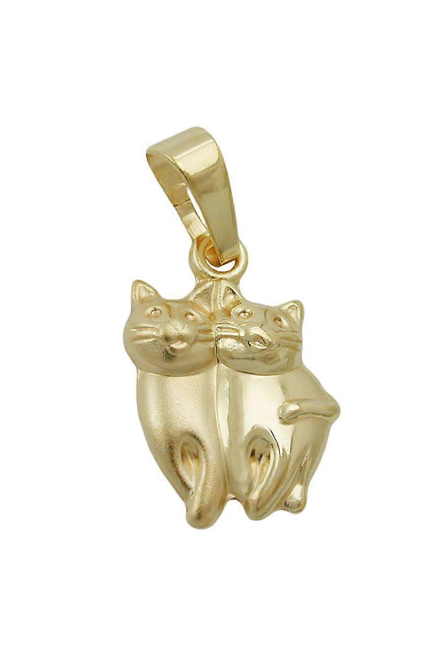 Pendant Cats Matt-shining 9k Gold - Gl431265