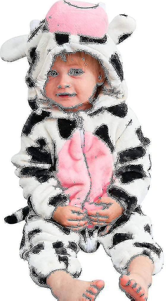Unisex Animal Costume Winter Autumn Flannel Hooded Romper A