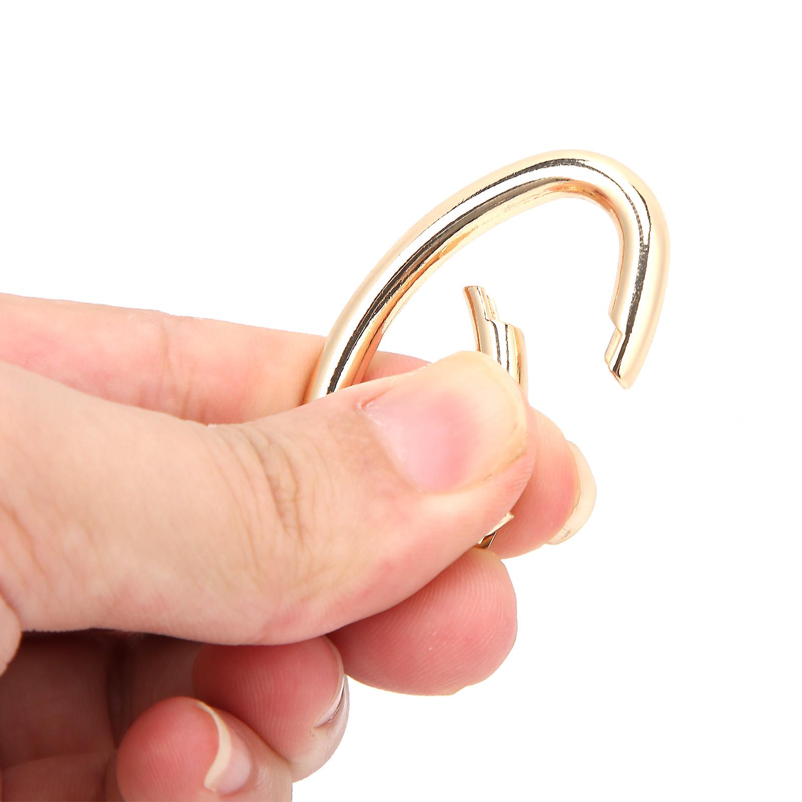 9Pcs Spring Ring Buckle 0‑Shaped Oval Open Bag Chain Hardware DIY Accessories 3 ColorsM