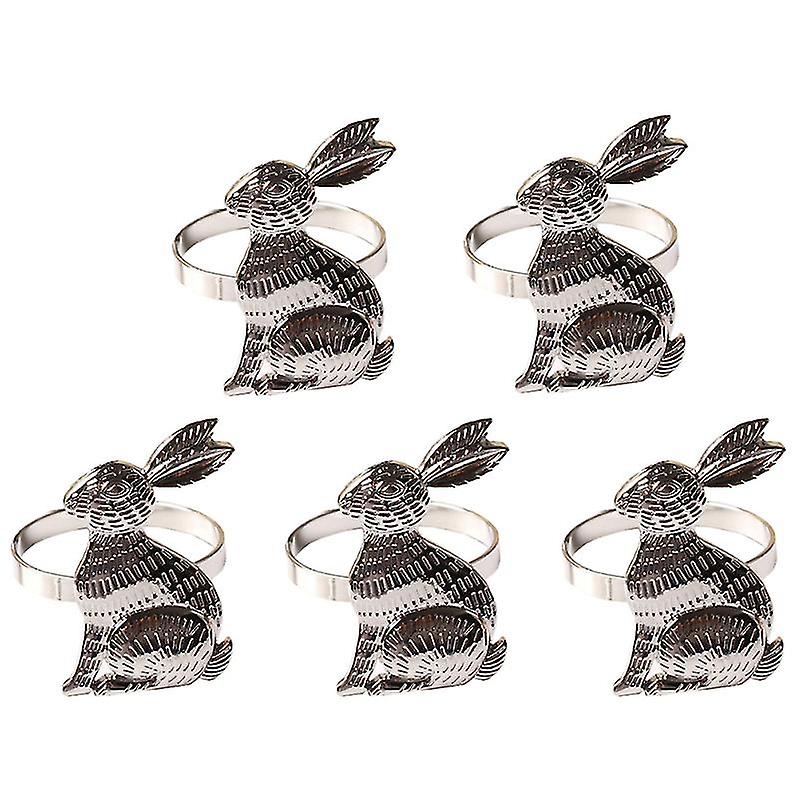5pcs Rabbit Shape Napkin Clasps
