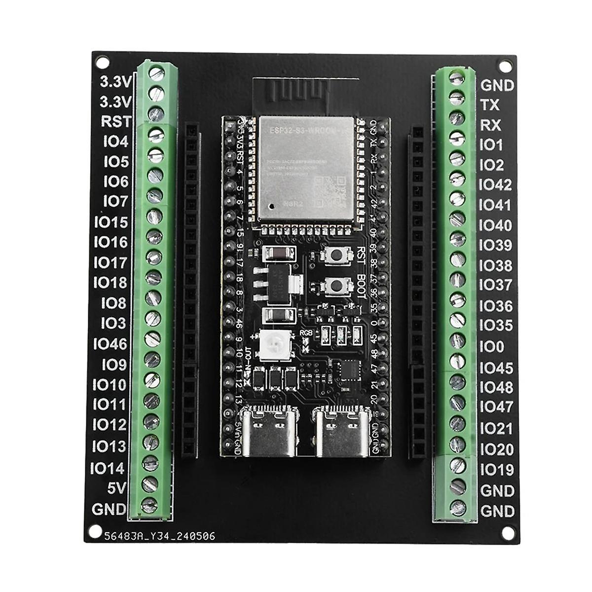 ESP32-S3 Erweiterungskarte GPIO 1 in 2 Breakout-Board Doppelschichtige Erweiterungskarte mit N8R2 / N16R8 Entwicklungsplatine C