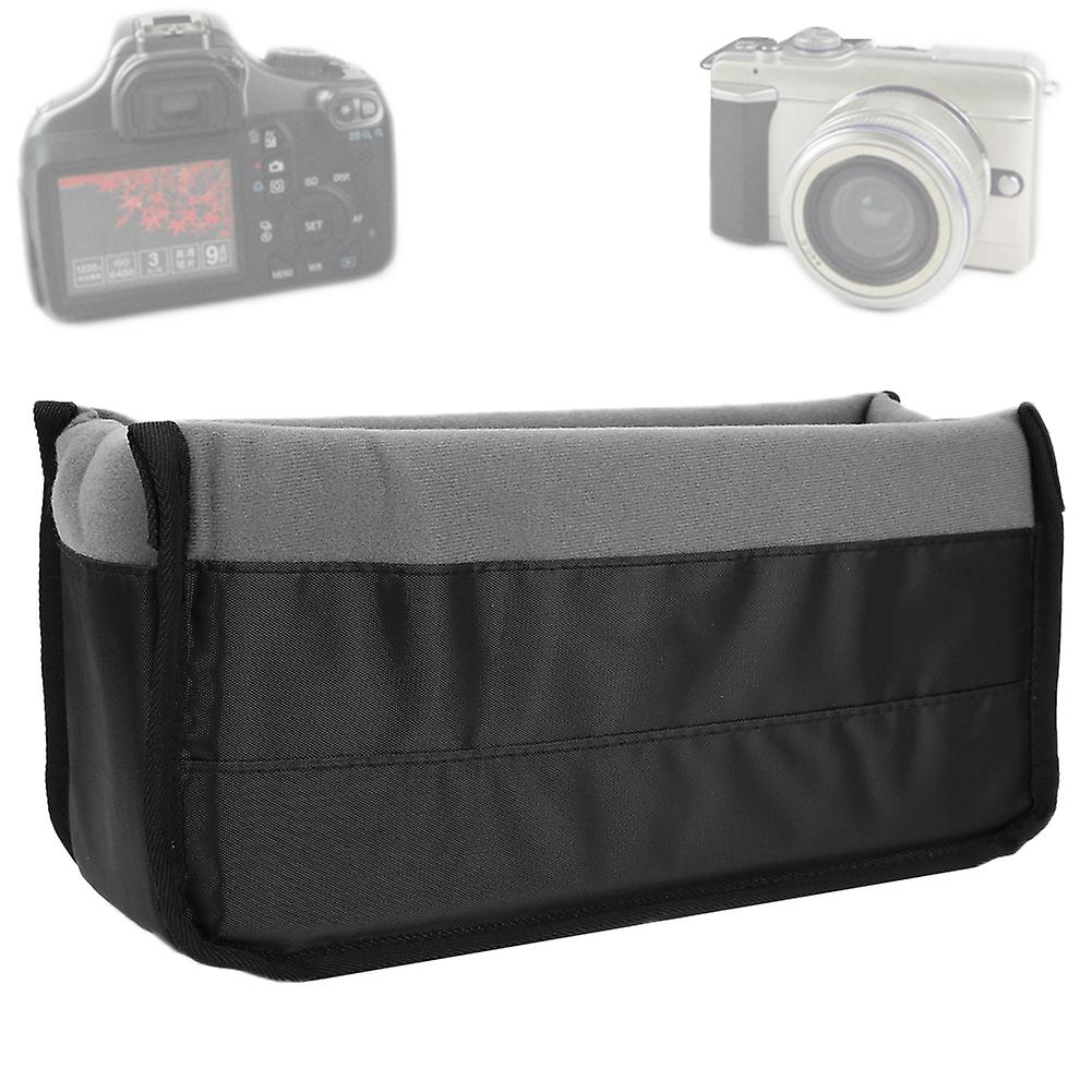 Waterproof Shockproof DSLR Camera Lens Insert Bag 32x16x10 cm Gray