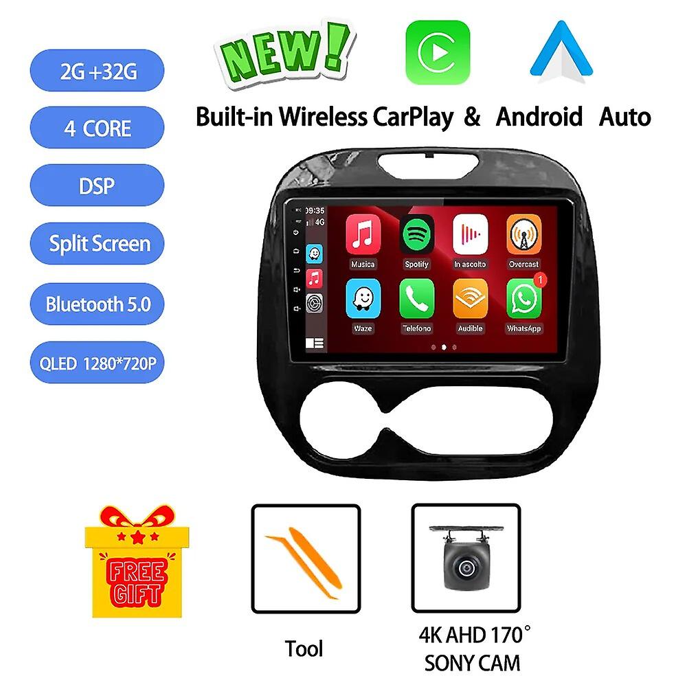 Android 13 For Renault Kaptur 2011 - 2019 Car Radio Stereo Multimedia Video Player Navigation Gps Wireless Carplay Rds Dsp Qled