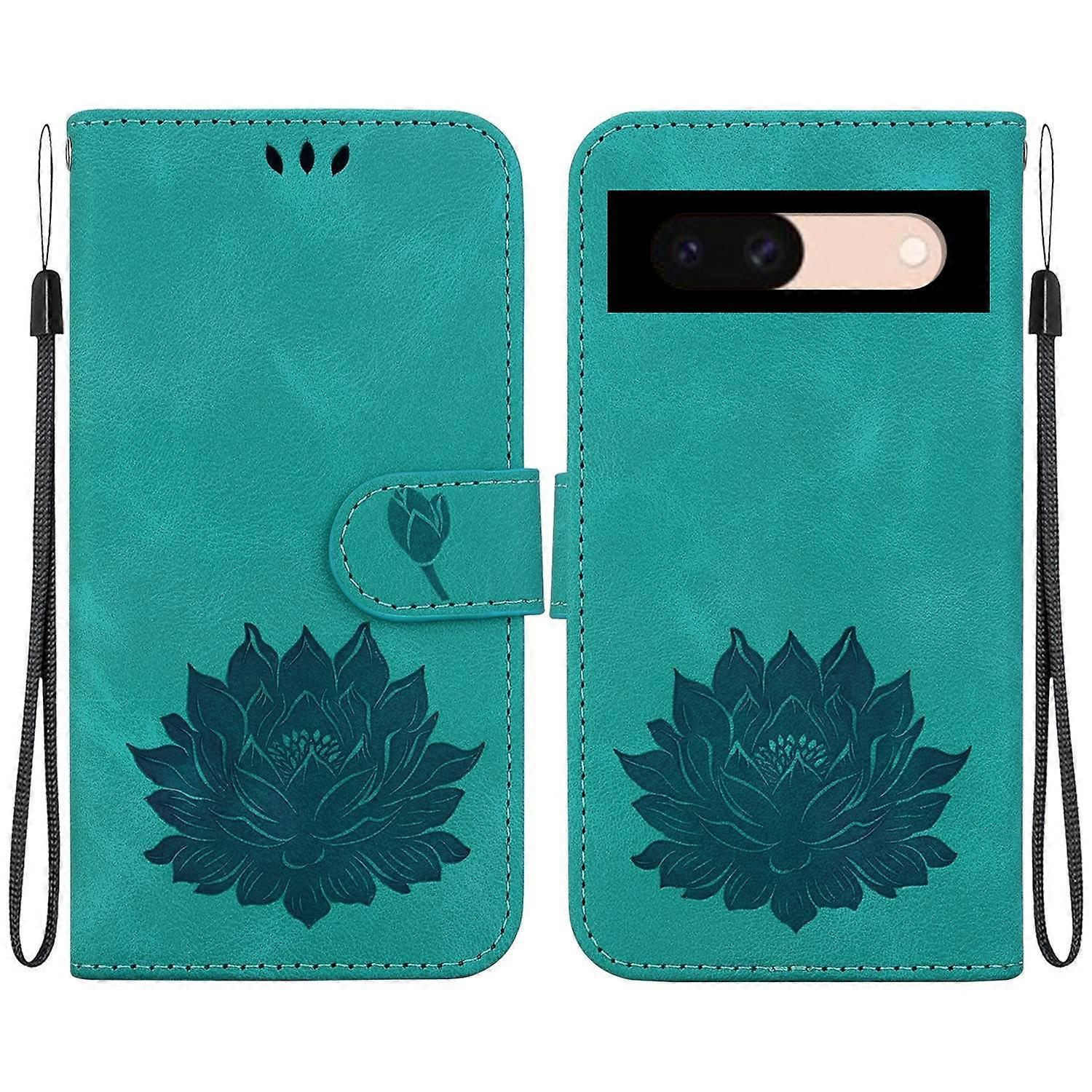 Lotus Embossed Leather Case For Google Pixel 8a