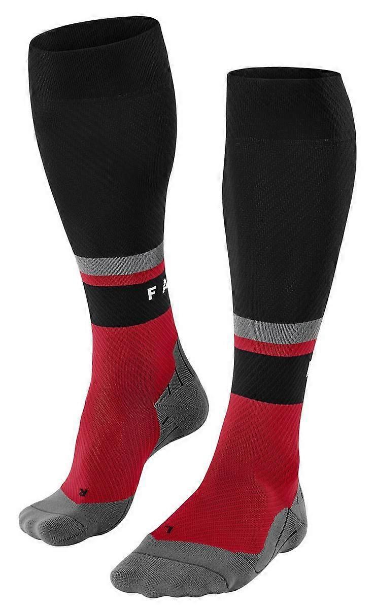 Falke RU Compression Energy Running Knee-High W3 Socks - Black/Scarlet Red