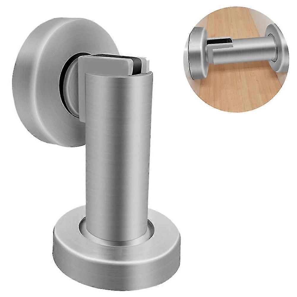 Sunrain Magnetic Door Stopper, Stainless Steel Brushed Door Catch Modern Solid Rigid Door Stoppers