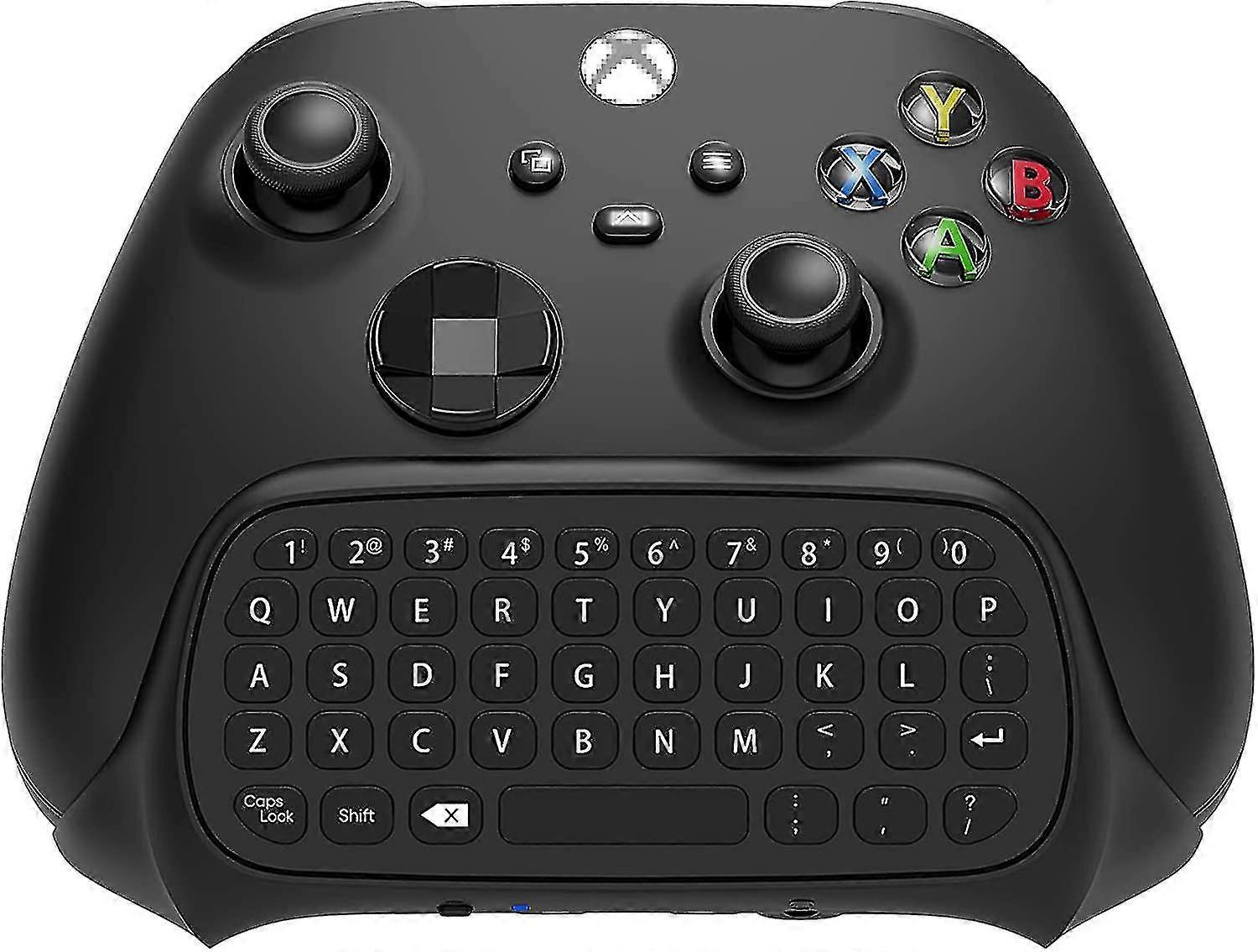 XboxシリーズX / sコントローラー用キーボード、Xbox One / s /コントローラーゲームパッド用、2.4GHzミニQwertyコントローラーキーボードゲームチャットパッドオーディオ/ヘッドセットJ付き