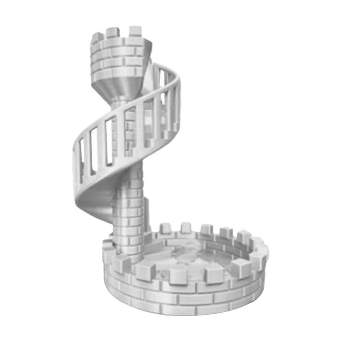 Dice Castle Tower Dice Tower Castle Stairs for Desktop Tower Ornaments Ancient Roman Castle Theme Dice Rolling Tower B
